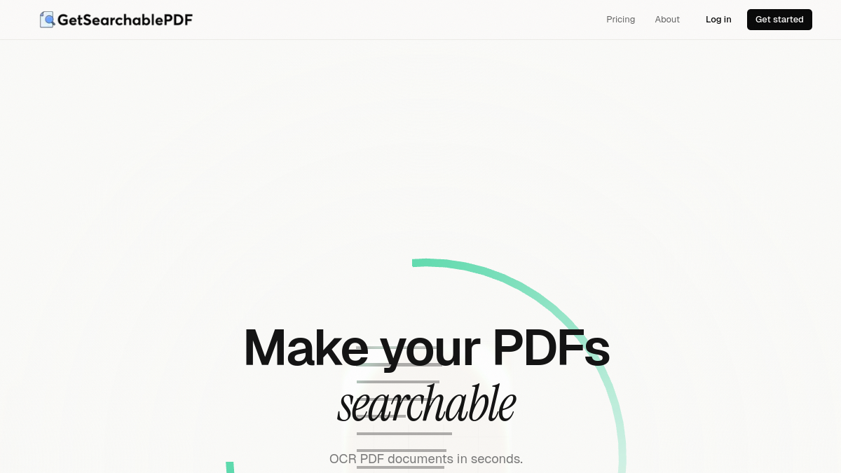 GetSearchablePDF官网截图