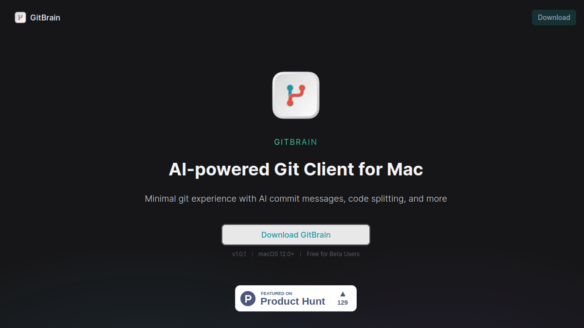 GitBrain官网截图