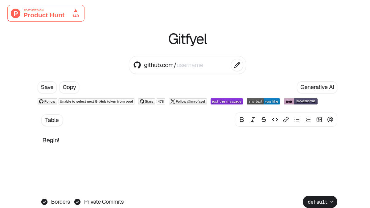 GitHub Readme Generator官网截图