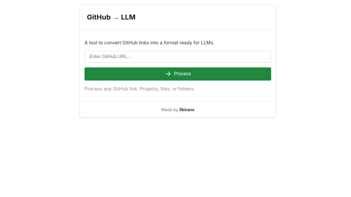 GitHub to LLM Converter官网截图