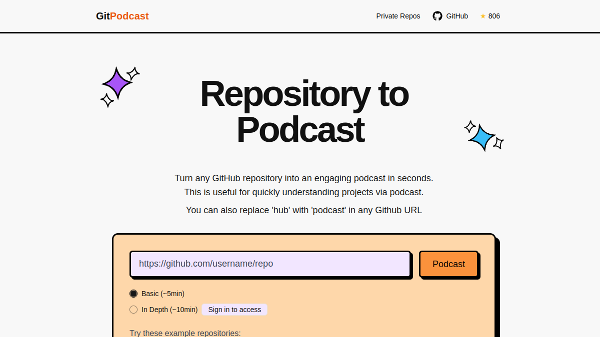 GitPodcast官网截图