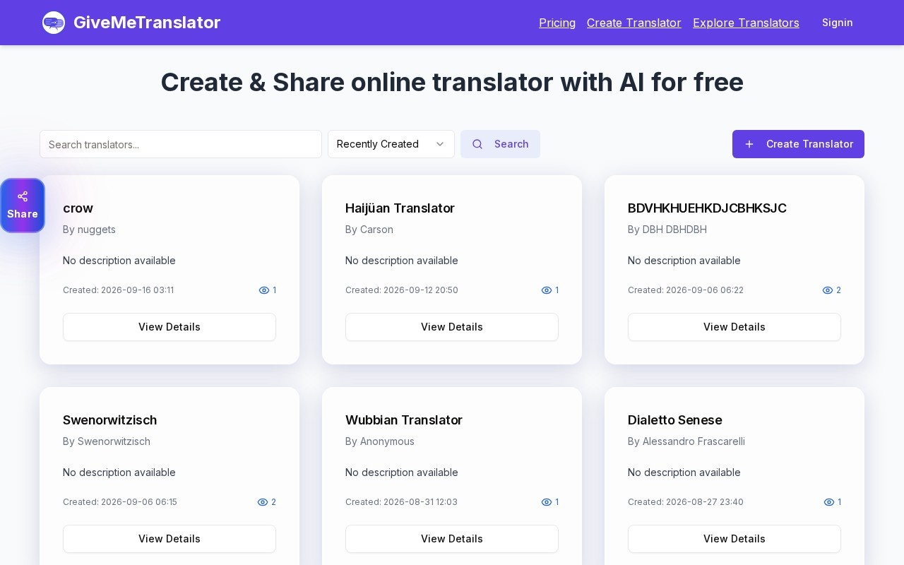 GiveMeTranslator官网截图