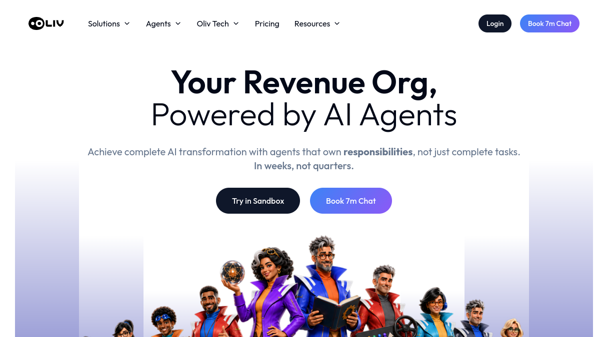 Oliv AI官网截图