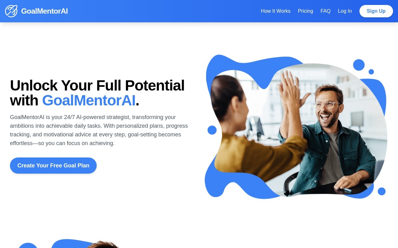 GoalMentorAI官网截图