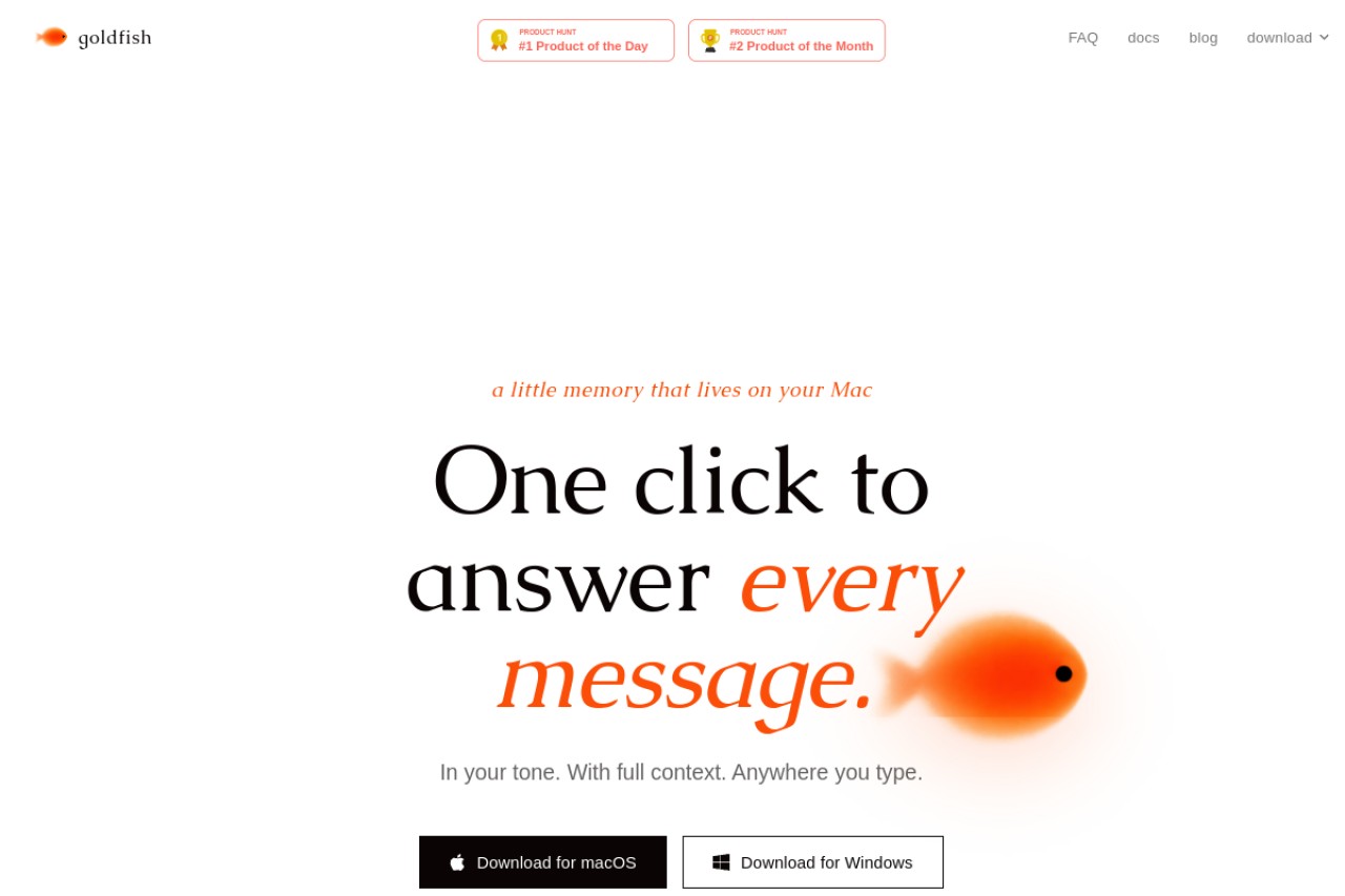 Goldfish官网截图