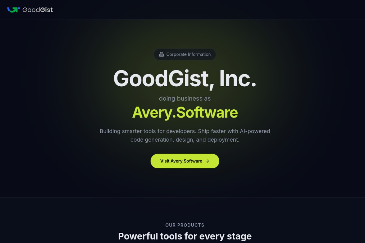 GoodGist官网截图