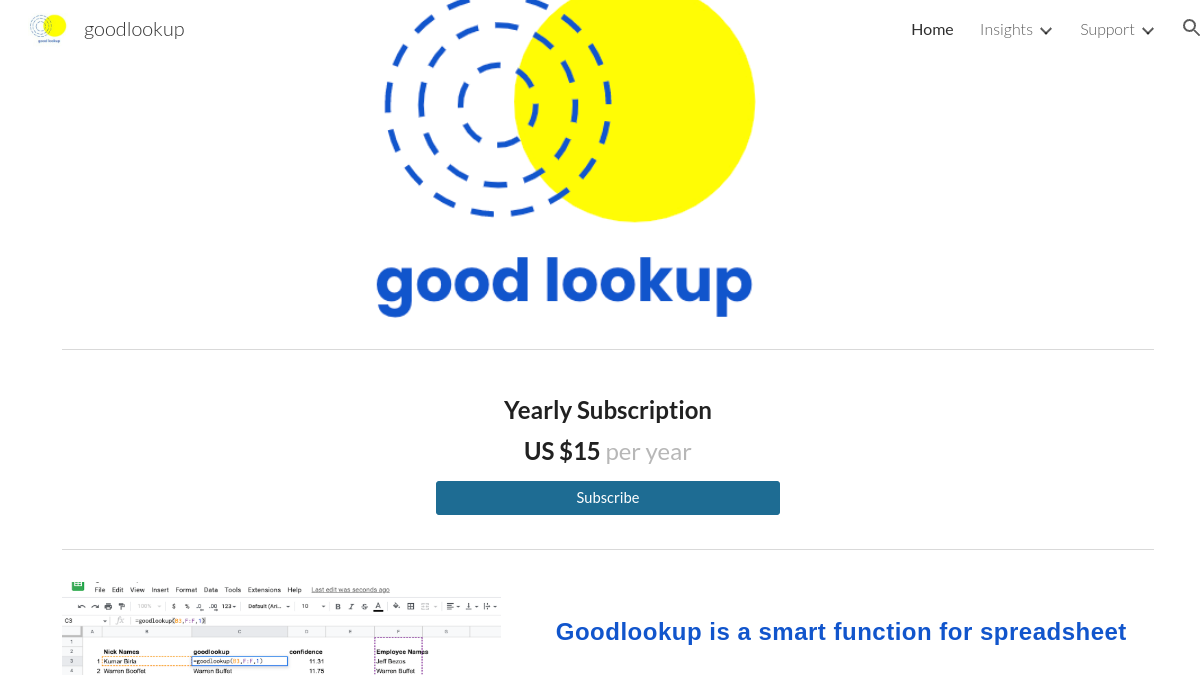 Goodlookup官网截图