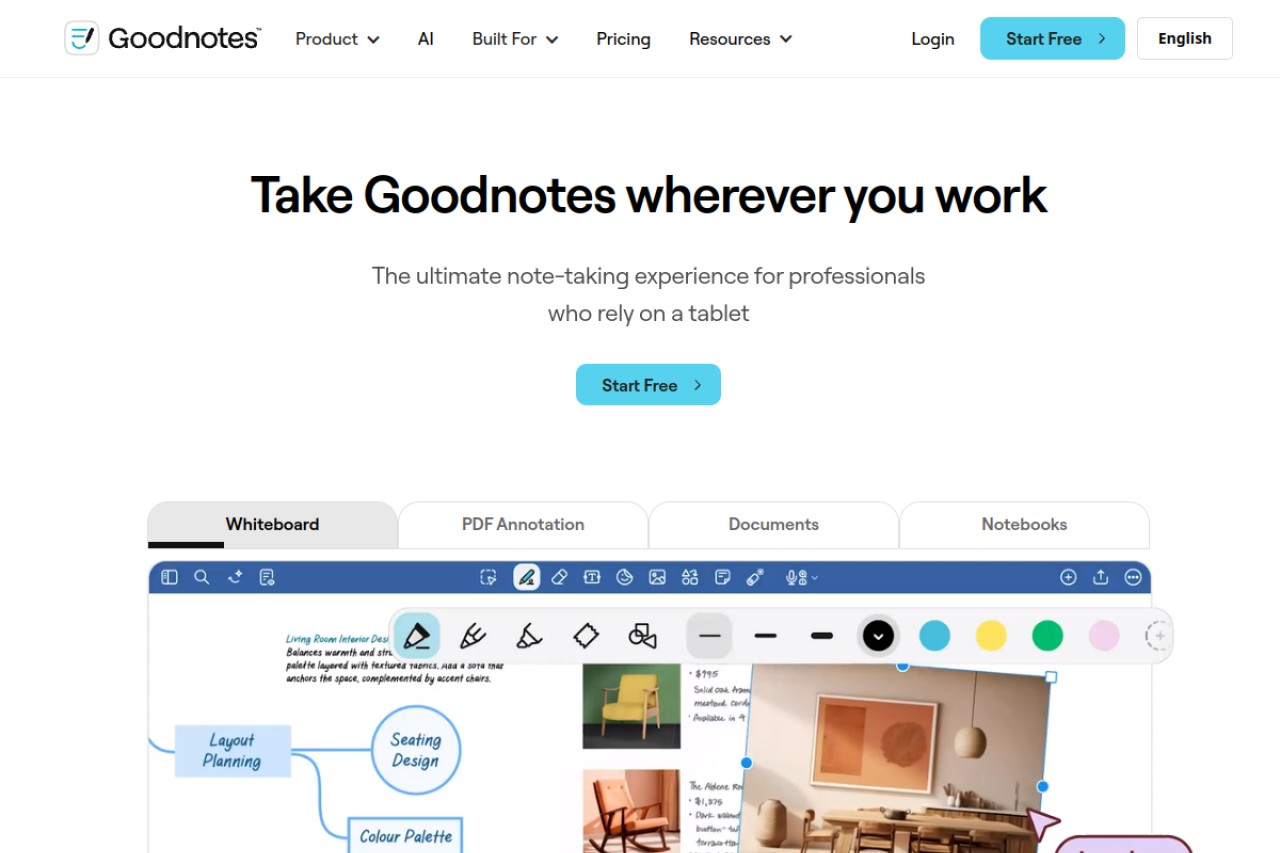 Goodnotes官网截图