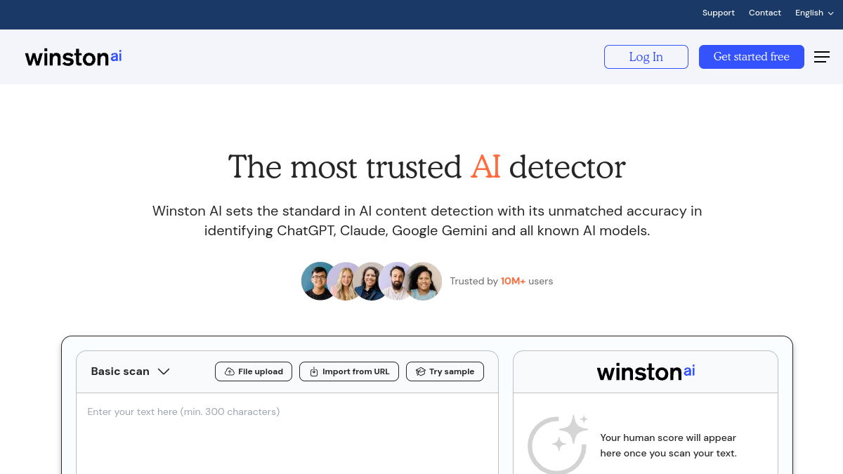 Winston AI官网截图