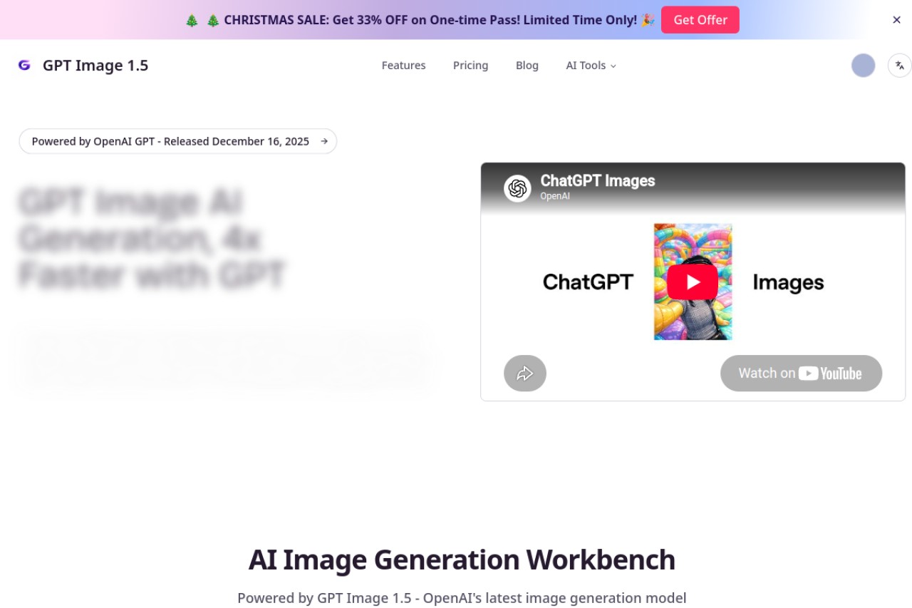 GPT Image 1.5 Generator官网截图