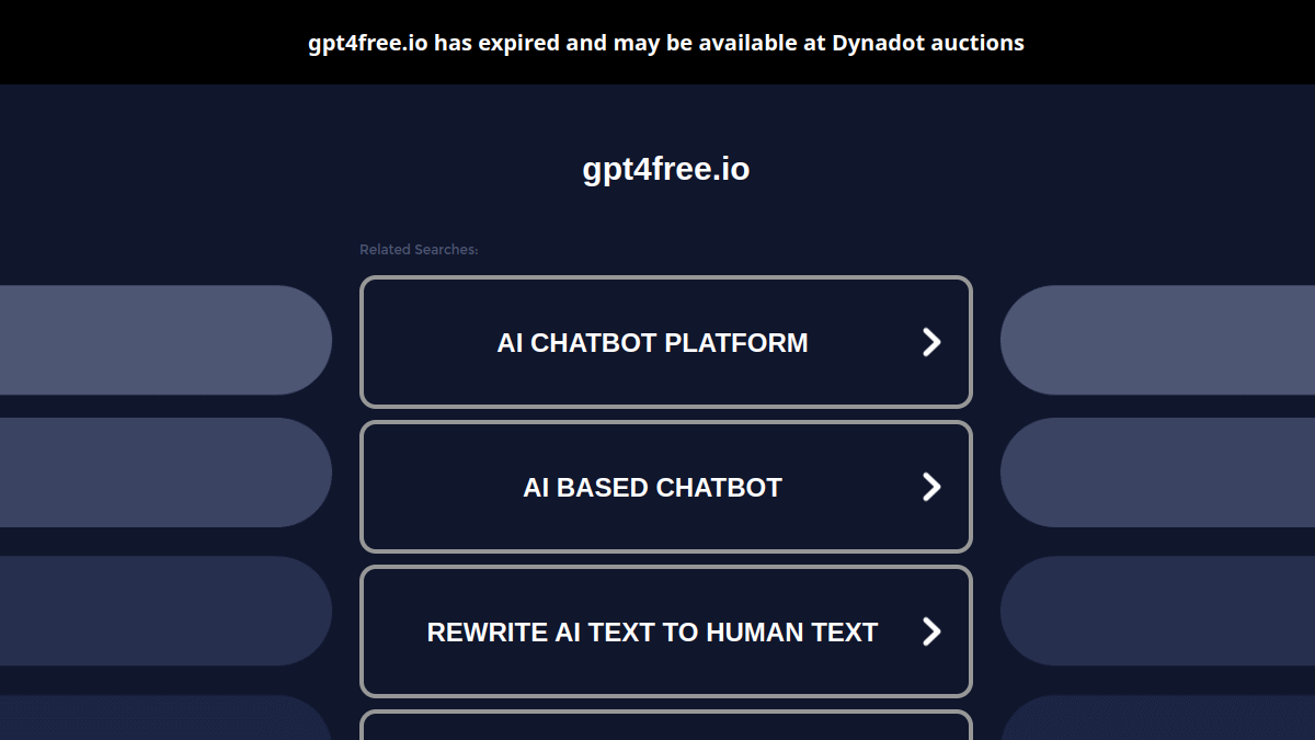 GPT4Free官网截图