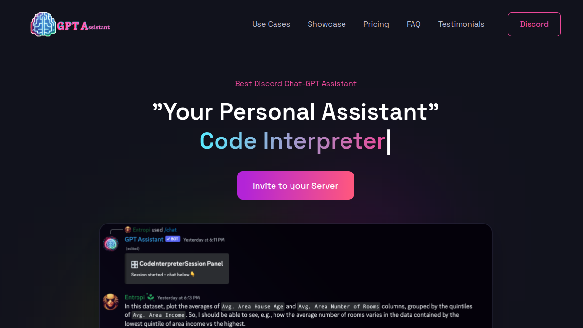 GPT Assistant官网截图