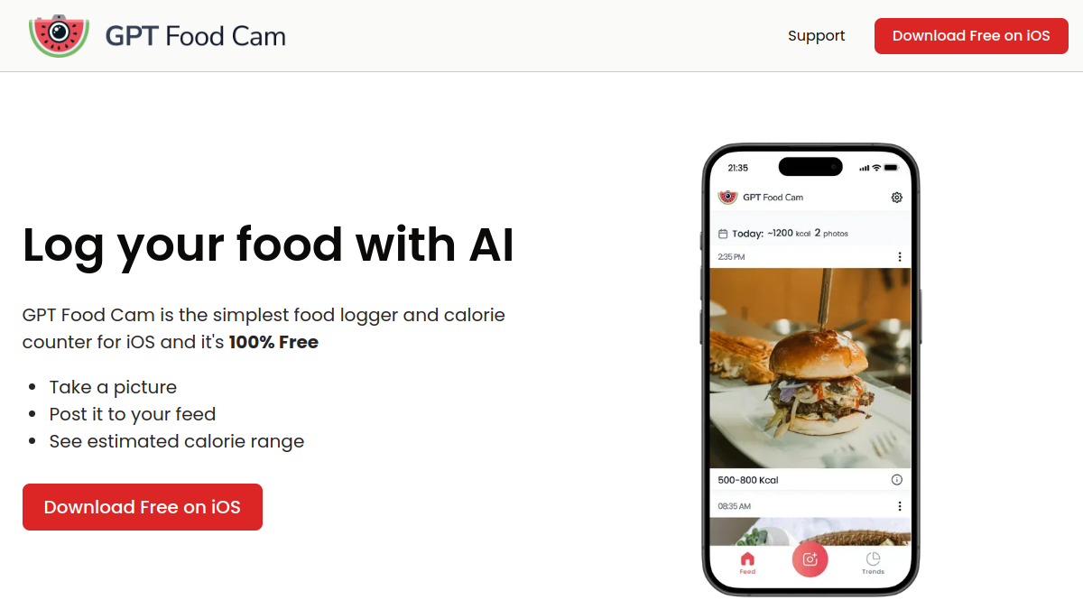 GPT Food Cam官网截图