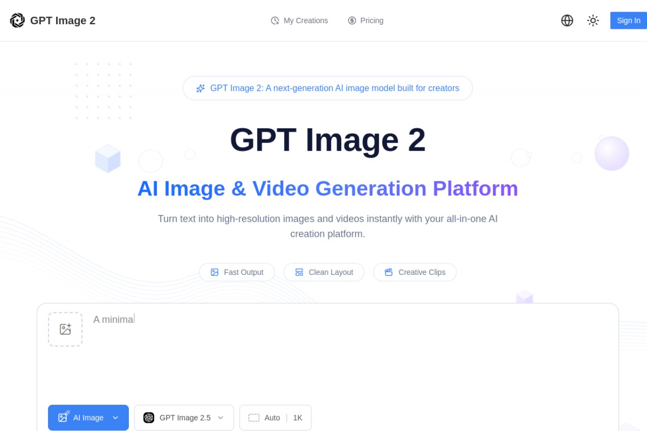 GPT Image 2官网截图