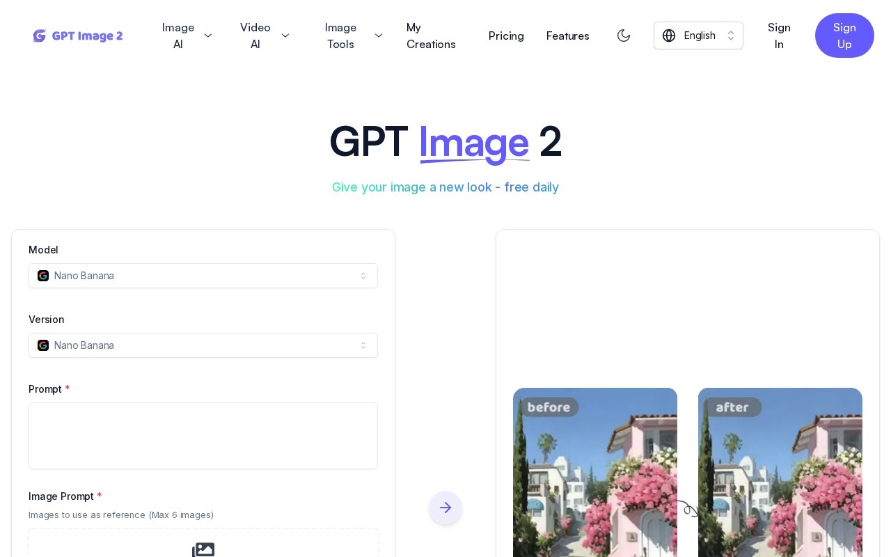 GPT Image 2官网截图