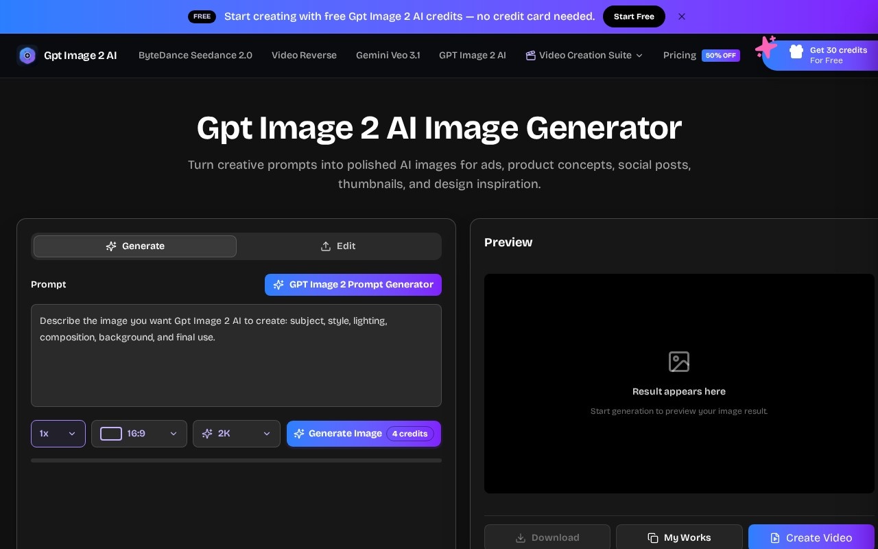 Gptimg2 AI官网截图
