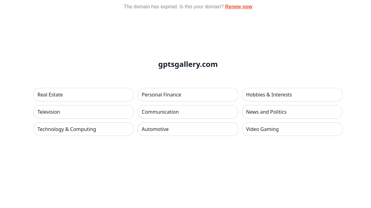 GPTs Gallery官网截图
