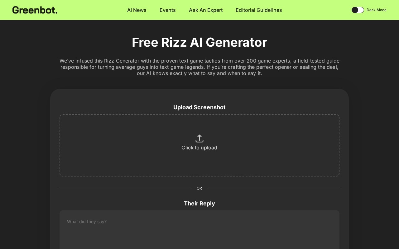 AI Rizz Generator官网截图