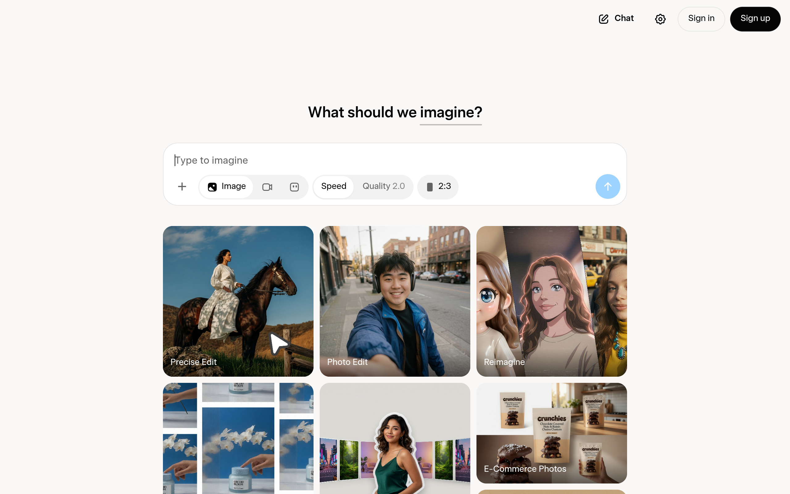 Grok Imagine官网截图