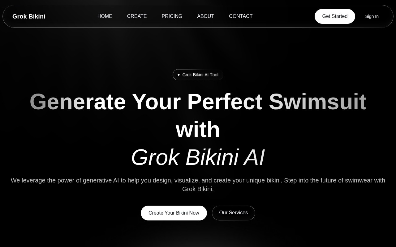 Grok Bikini AI官网截图