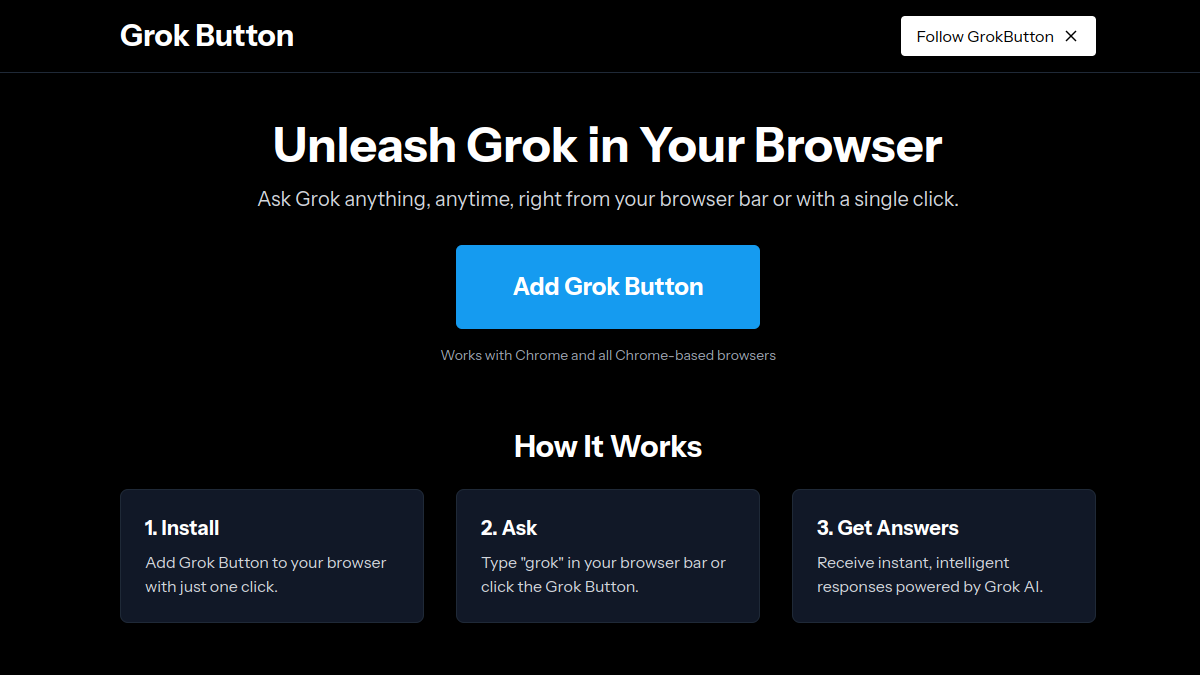 Grok Button官网截图