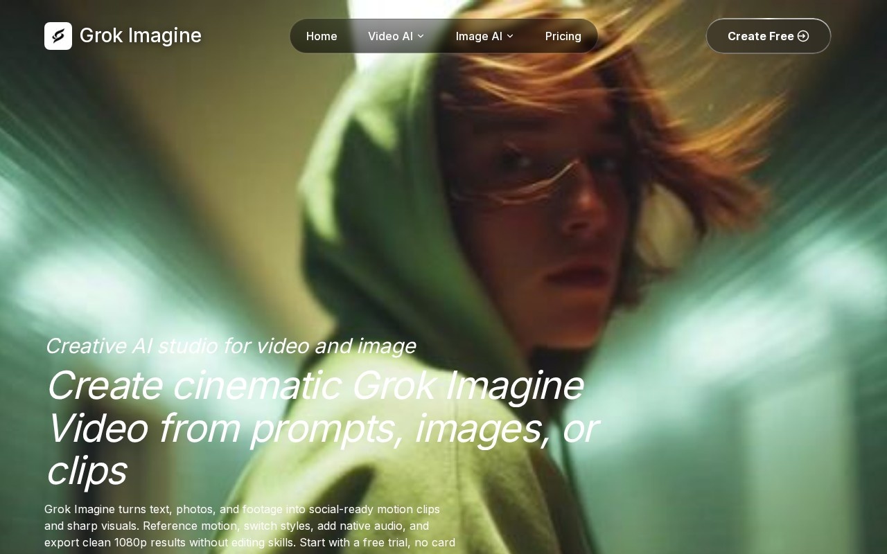 Grok Imagine官网截图