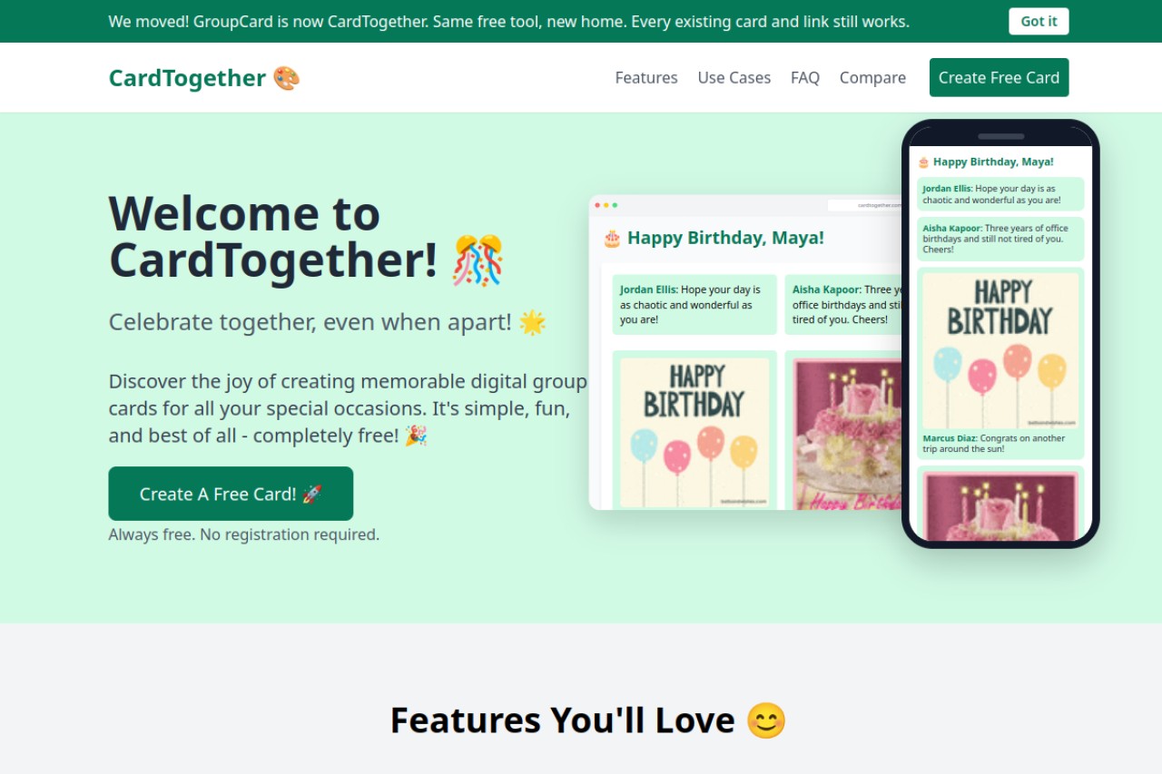 Group Card Creator官网截图