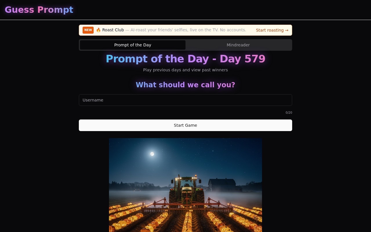 Guess the Prompt官网截图