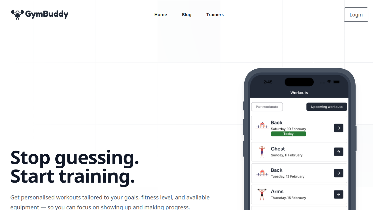 Gymbuddy.ai官网截图