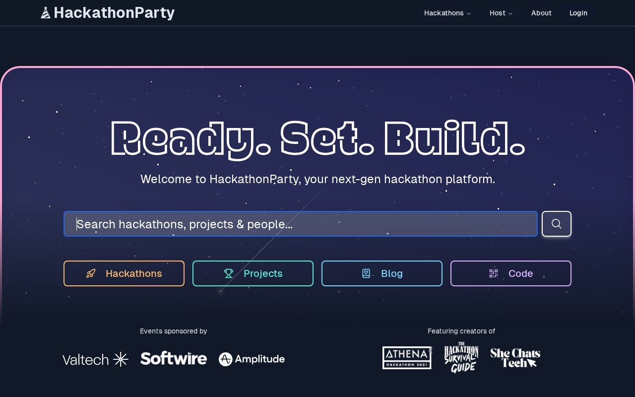 HackathonParty官网截图