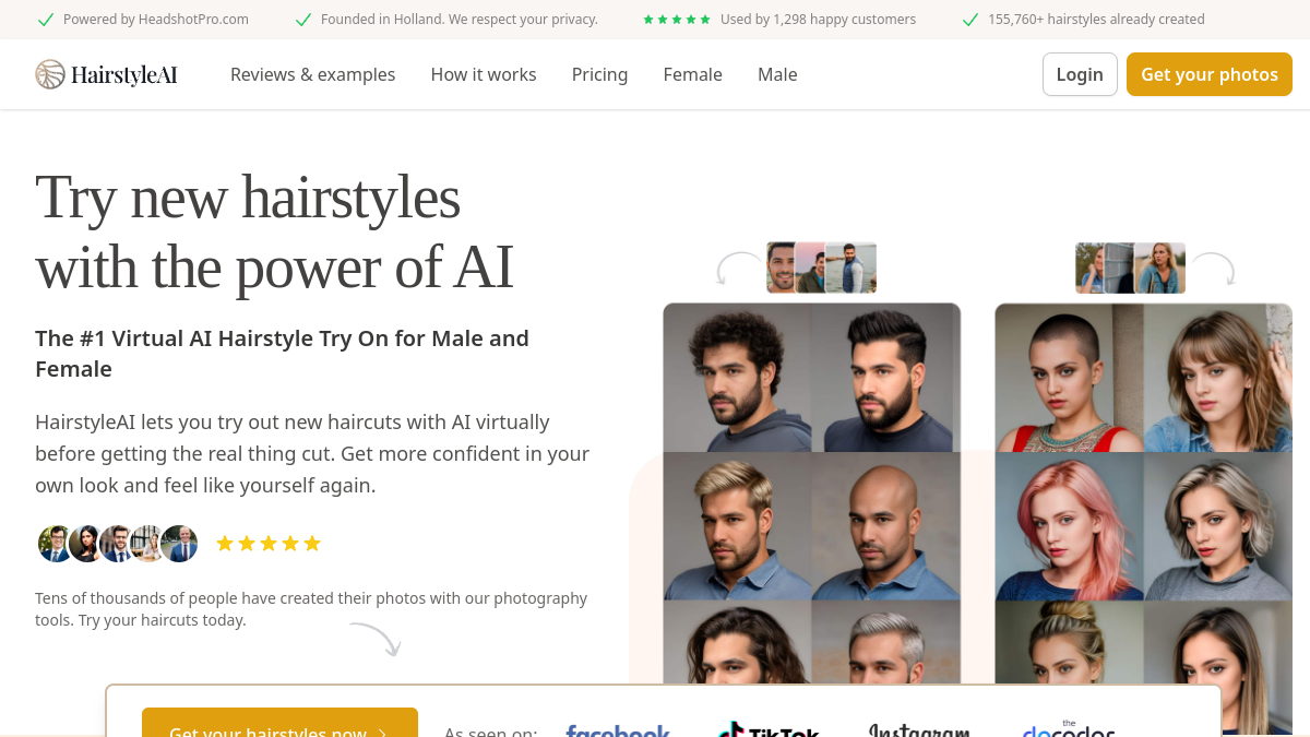HairstyleAI官网截图