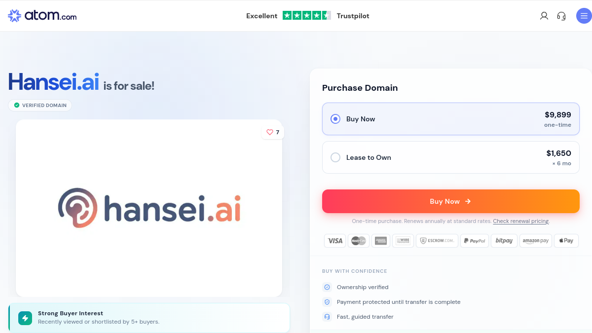 Hansei官网截图