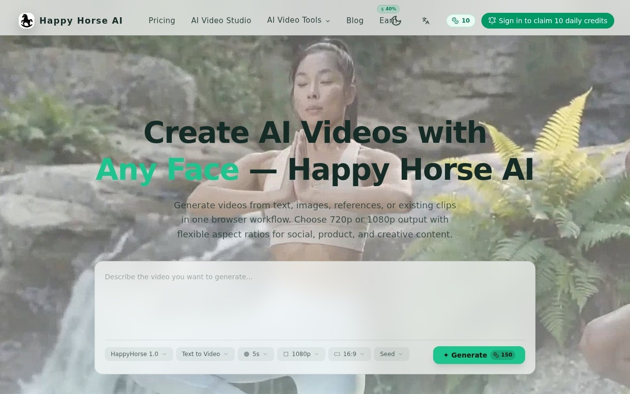 Happy Horse AI官网截图
