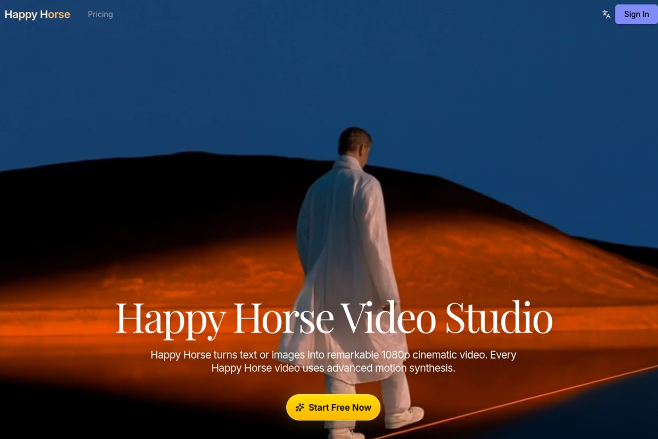 HappyHorse 1.0 AI官网截图