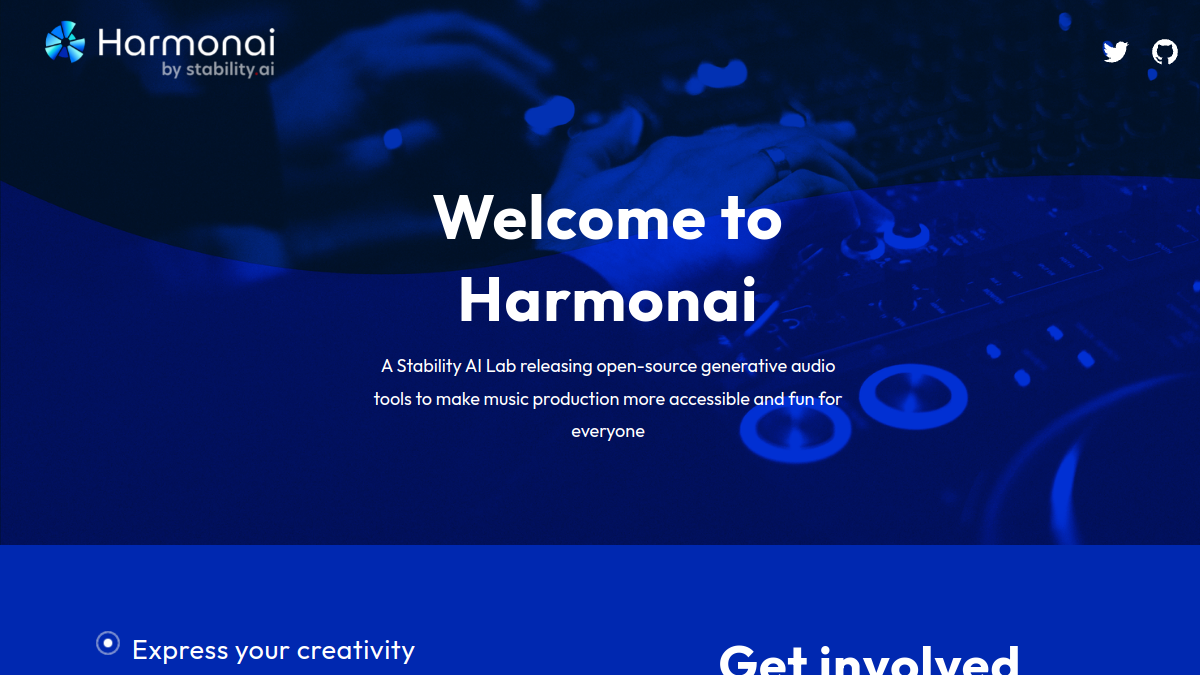 Harmonai官网截图