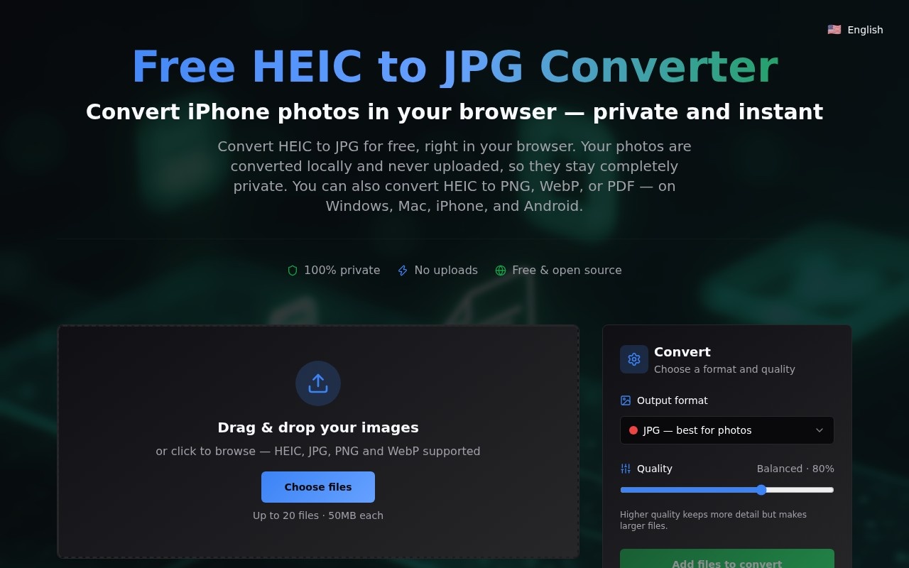 HEIC to JPG Converter官网截图