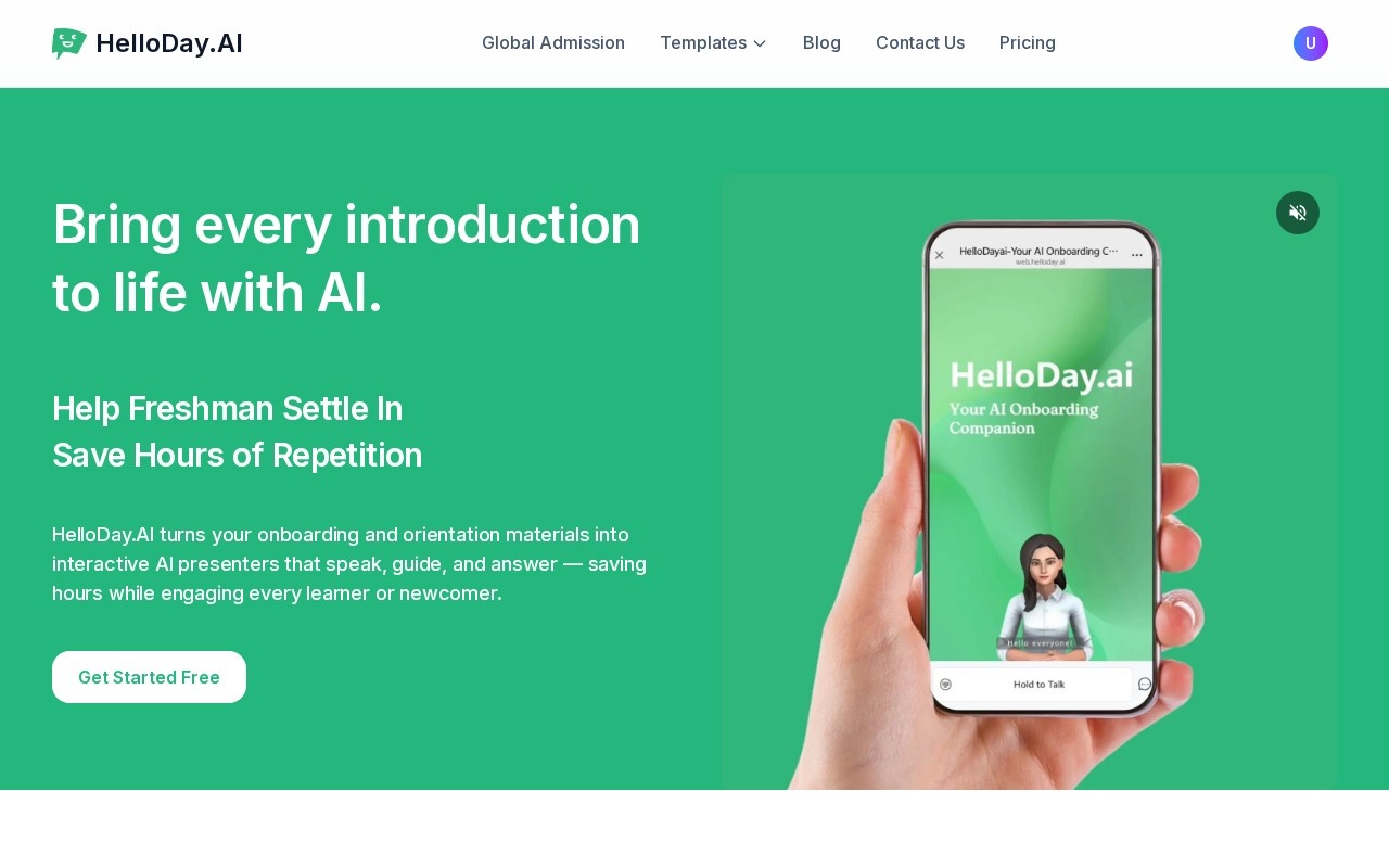 HelloDay.ai官网截图