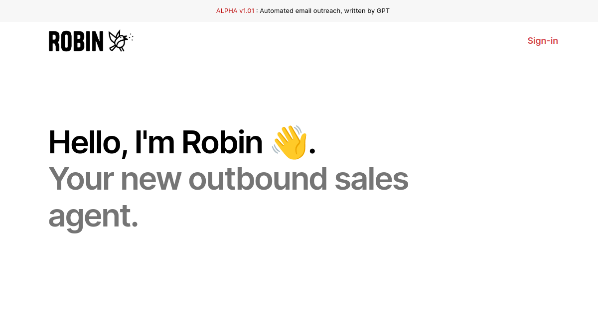 Robin官网截图