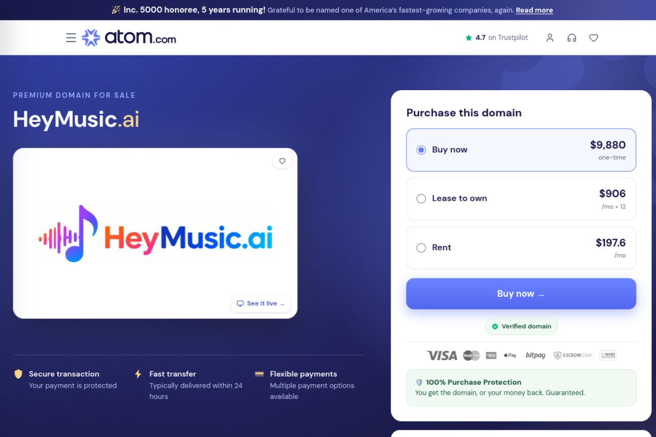 HeyMusic.AI官网截图