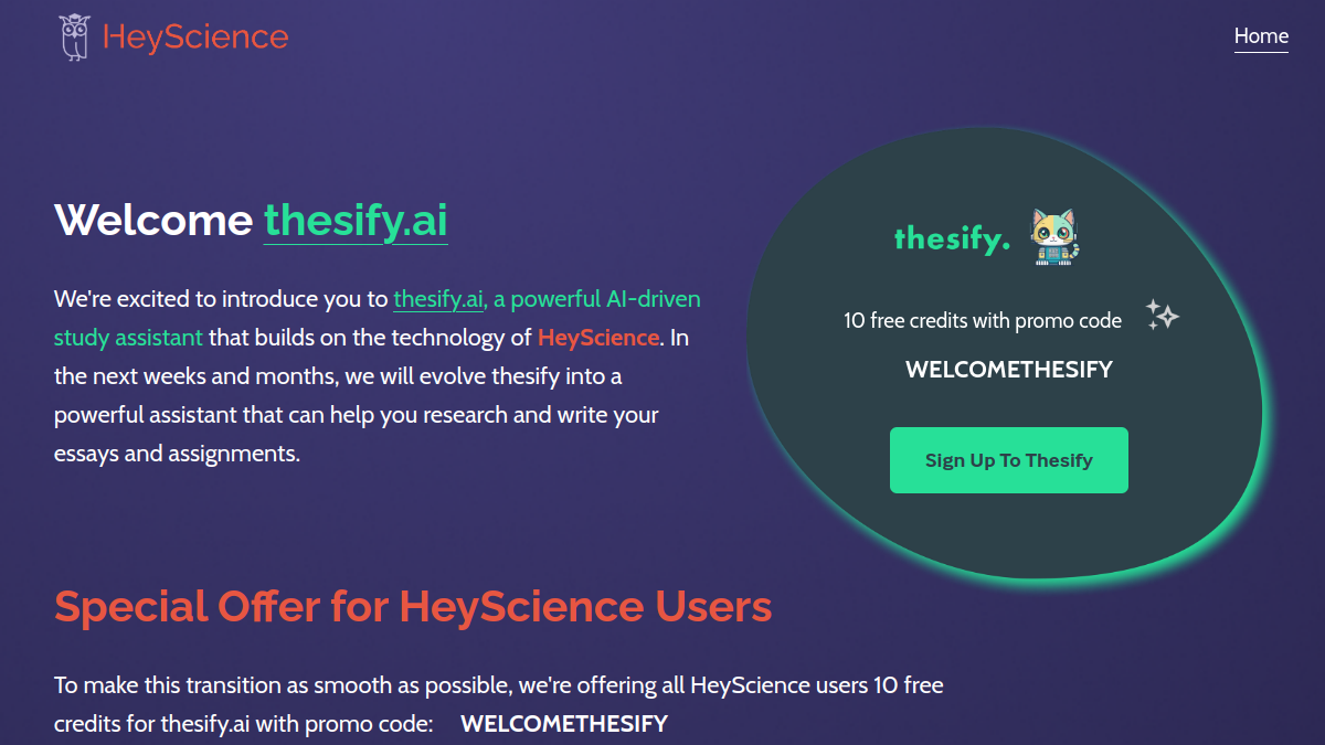 HeyScience官网截图