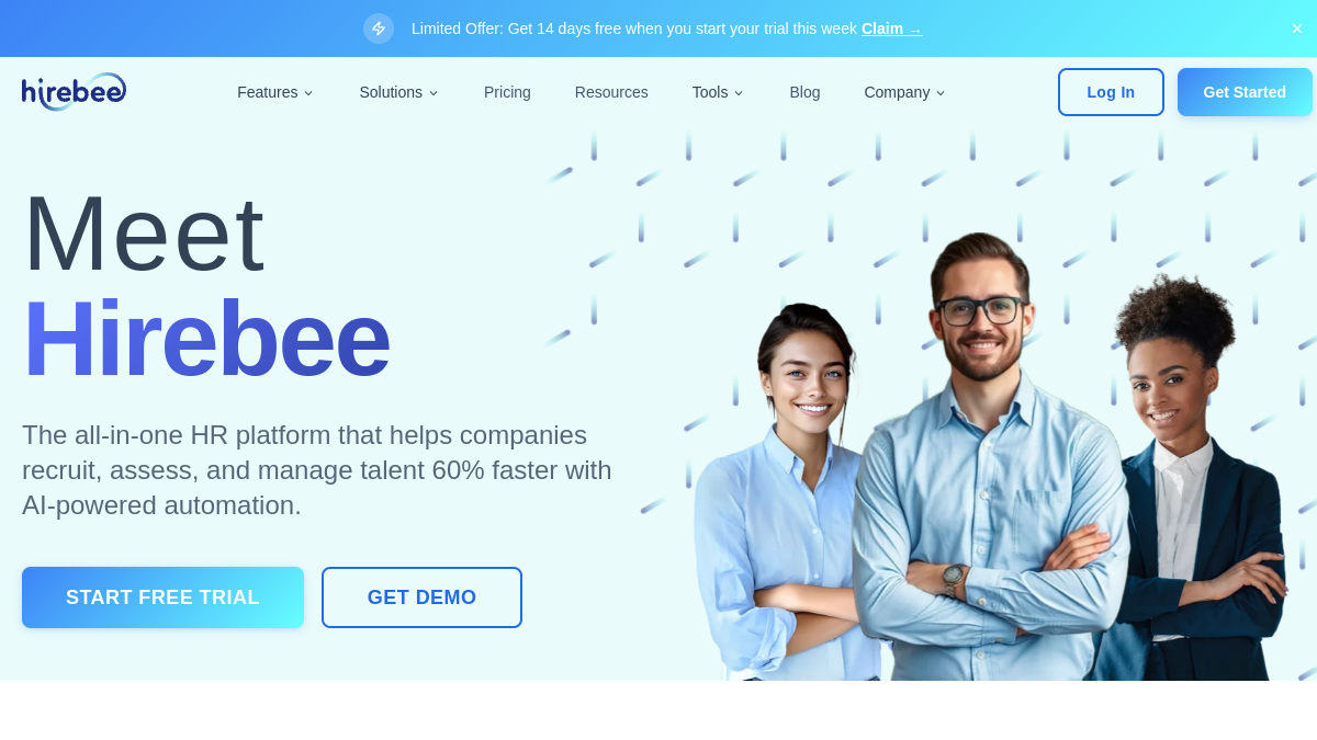 Hirebee.ai官网截图