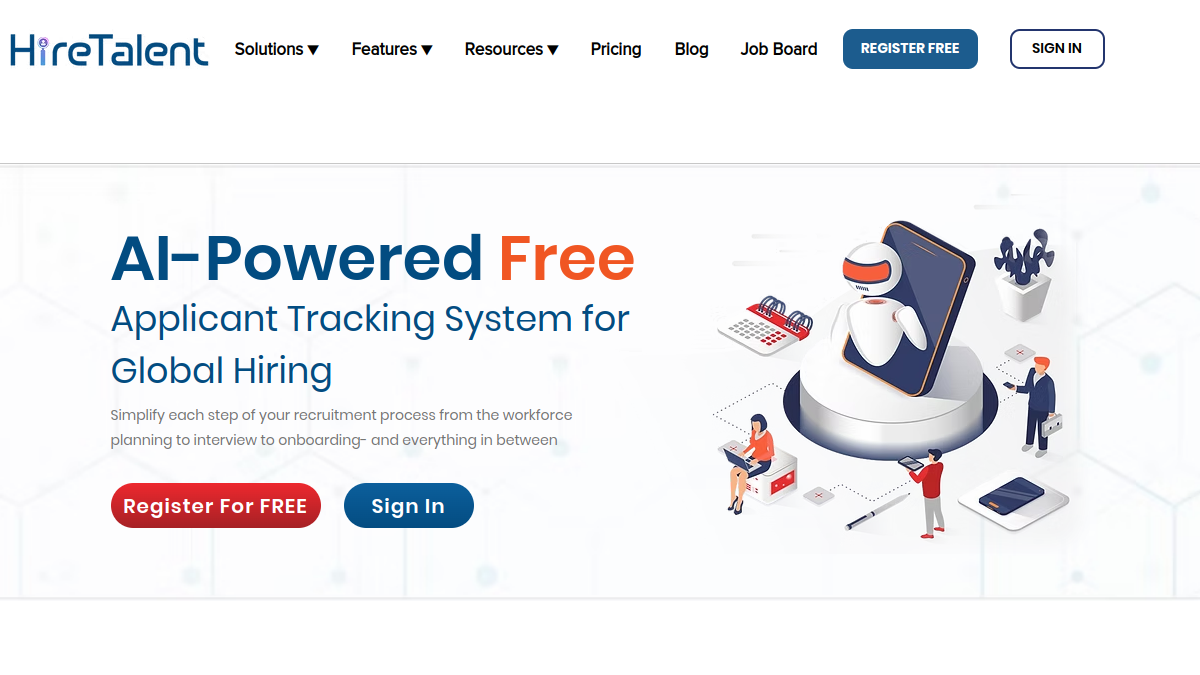 HireTalent-Free Applicant TrackingSystem官网截图