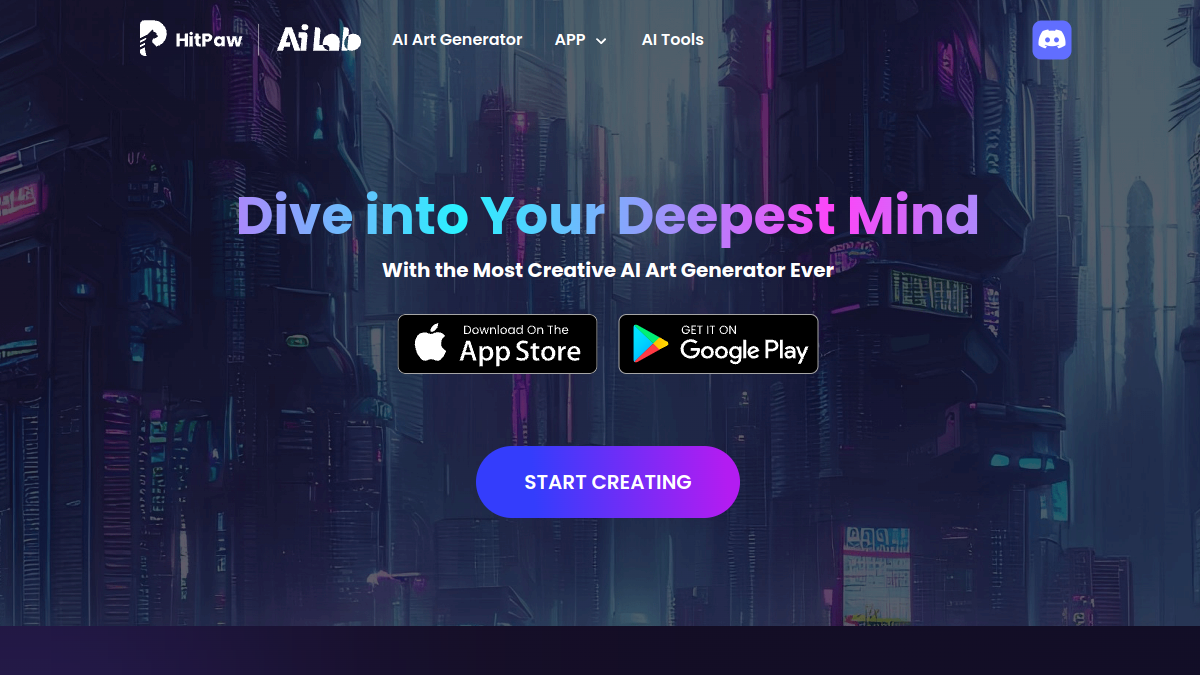HitPaw AI Image Generator官网截图