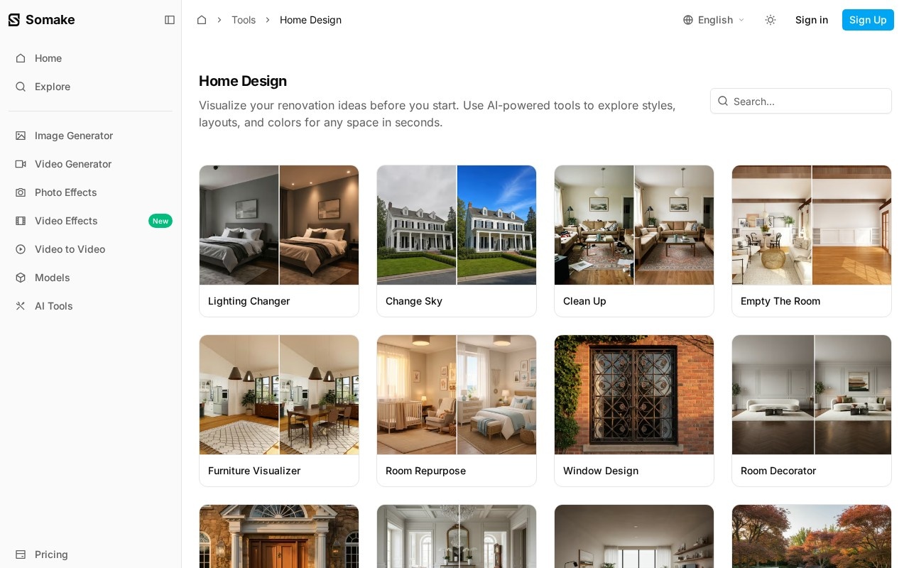 HomeRestyle AI官网截图