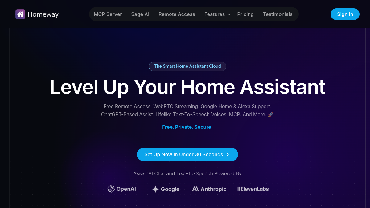 Homeway官网截图