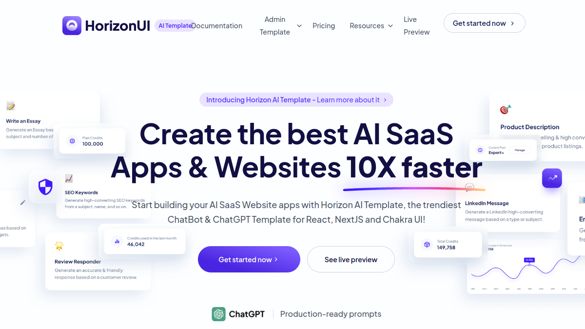 Horizon AI Template官网截图