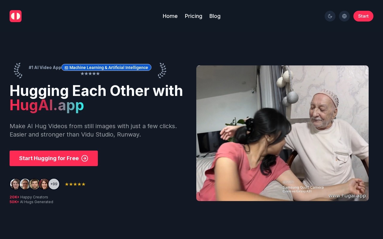 Hug AI官网截图