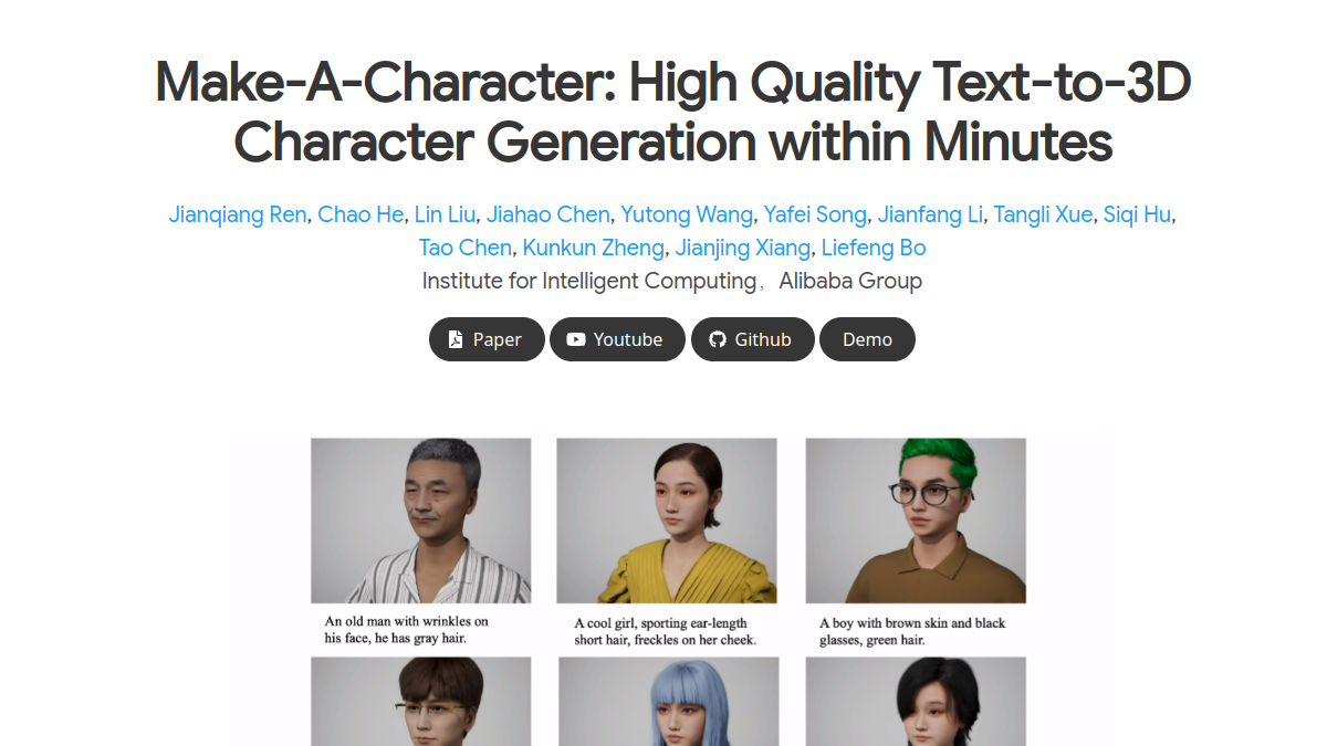 Make-A-Character官网截图