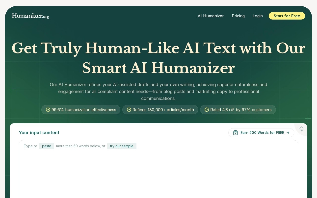 Humanizer.org官网截图