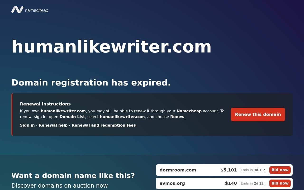 Humanlike Writer官网截图